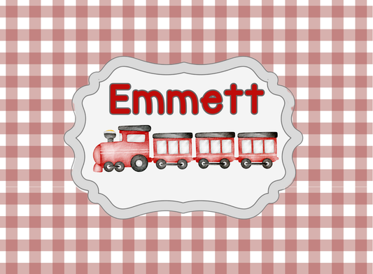 045- gingham train