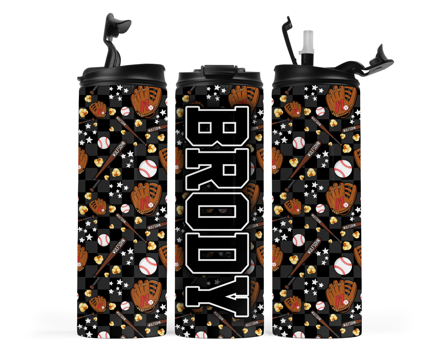 Northbrook Action Baseball Personalized 20oz Sports Water Bottle