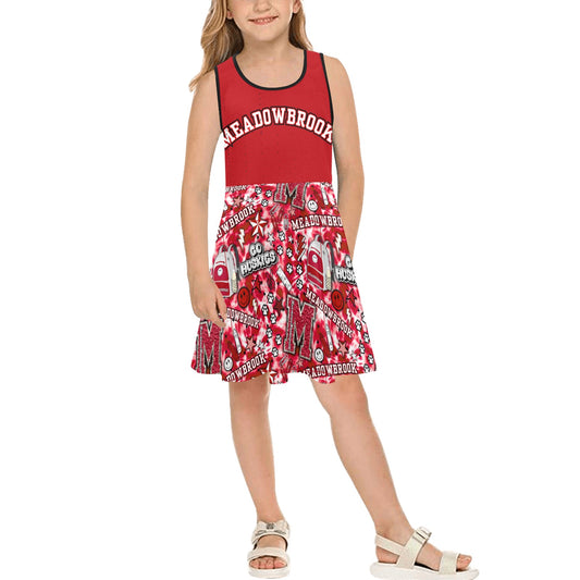 Custom School Spirit Dress 👗 | Personalized Kids Dress | Tie Dye School Colors | Twirl Dress | Back to School Outfit