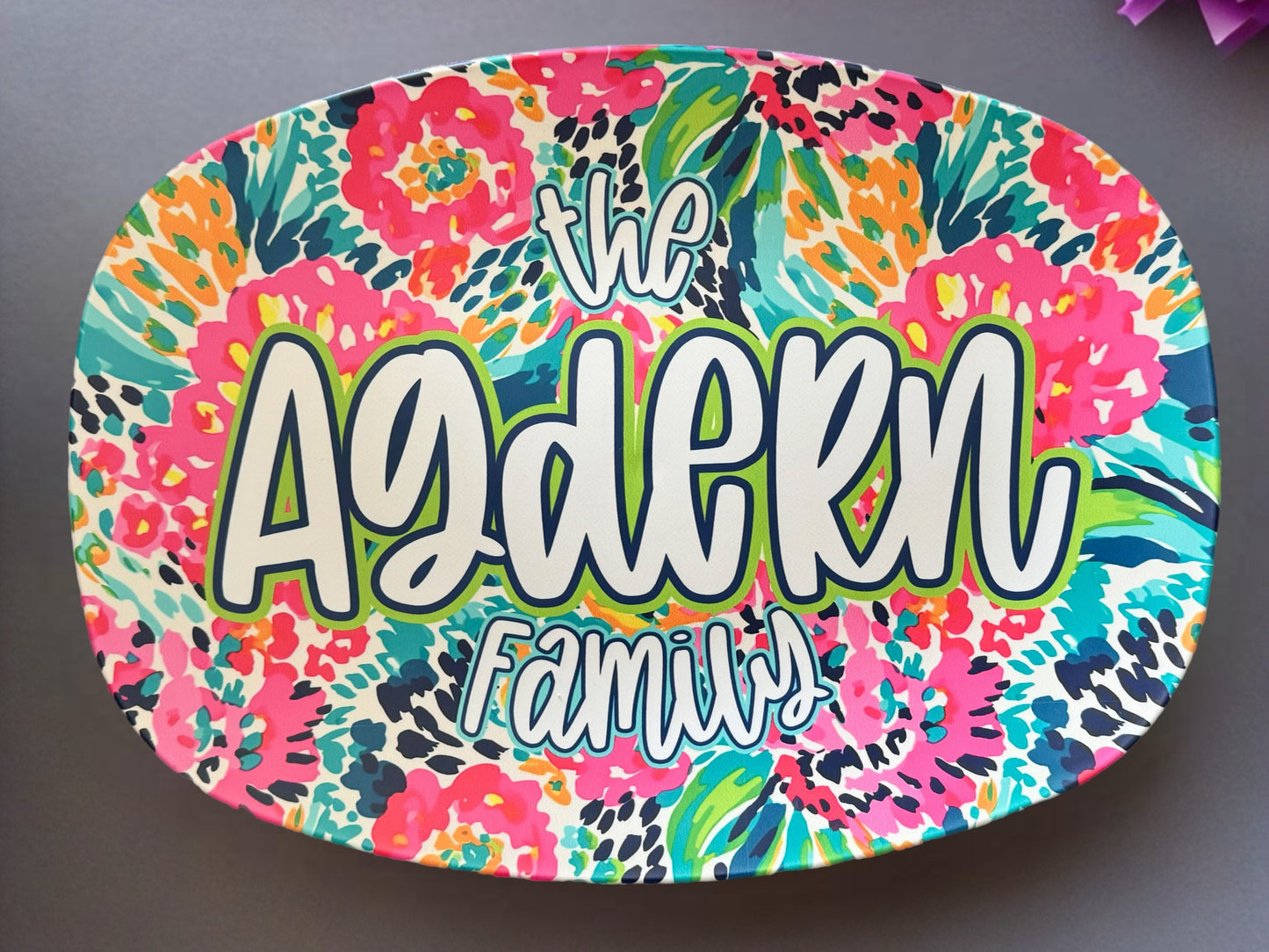 Personalized Unbreakable Serving Platter | Custom Indoor & Outdoor Platter