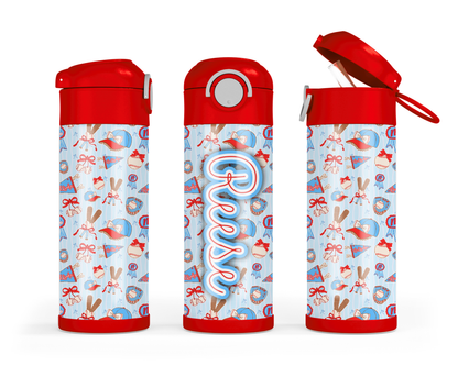Northbrook Action Baseball Custom Kids Bottle | 12oz Leakproof Water Bottle