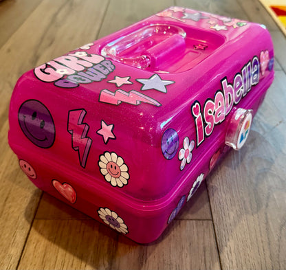 Personalized STICKERED Caboodle | Custom Storage Case