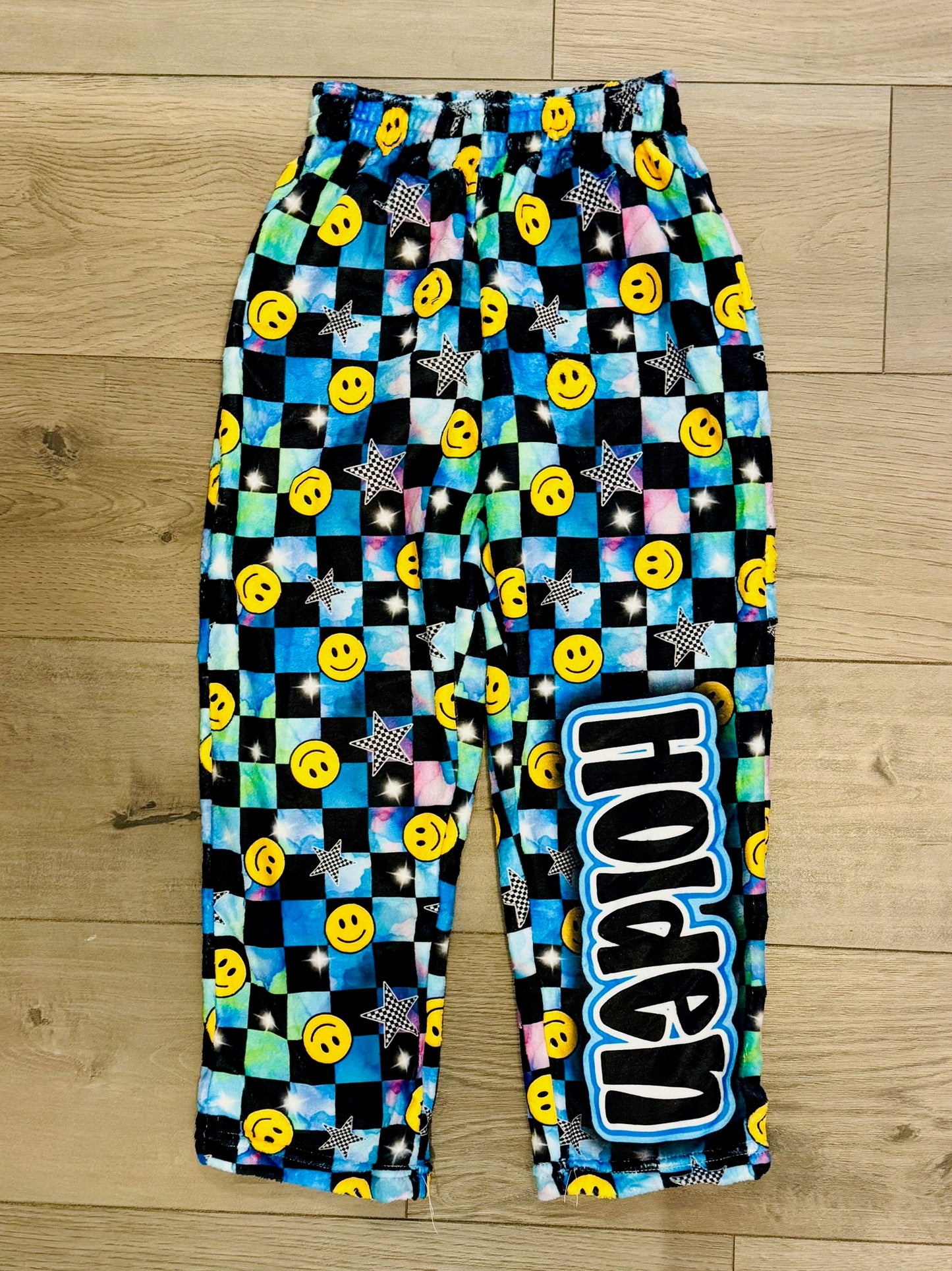 Custom Fuzzy Pajama Pants | Personalized Plush Lounge Pants for Kids & Adults