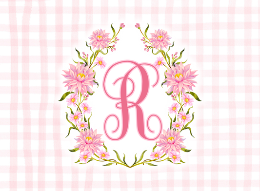 051- pink floral wreath