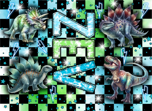 129- neon dinosaur