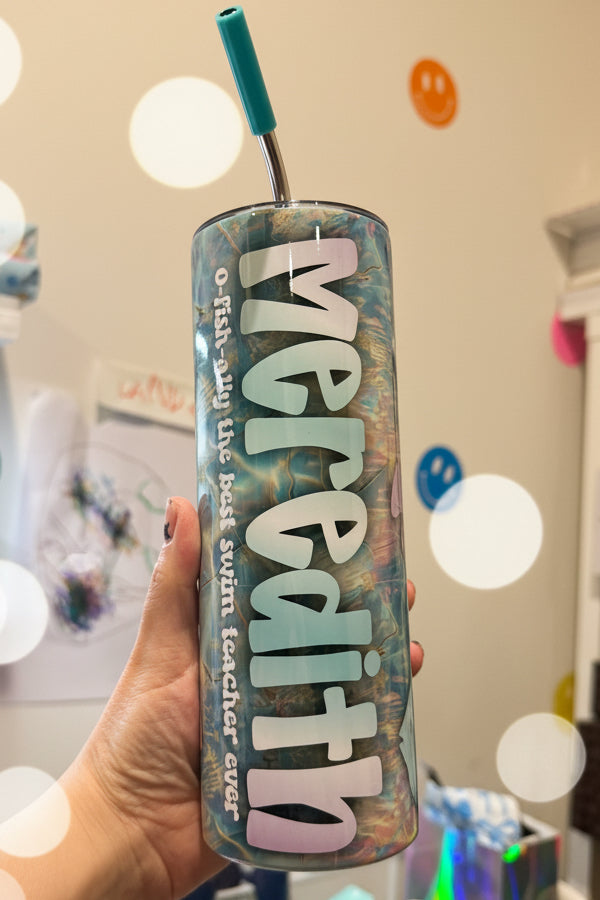 Personalized 20oz Skinny Tumbler