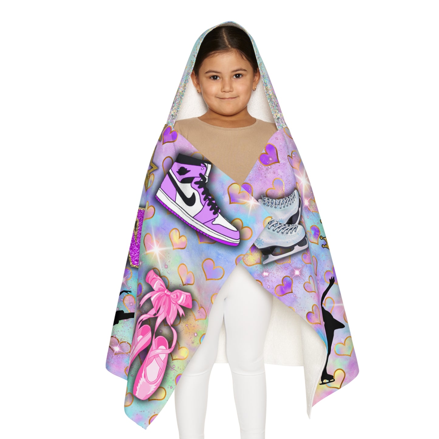 Madison’s dance and ice skate hooded towel