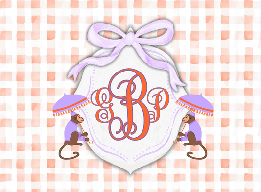 091- chinoiserie monkeys