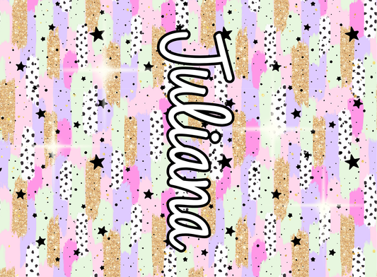 167- glitter and pastel brush strokes