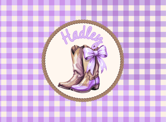 202- purple cowboy boots