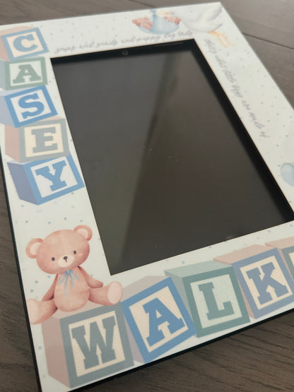 Custom 5x7 Photo Frame in 8x10 Size – Personalized Picture Frame with Top or Centered Photo Placement
