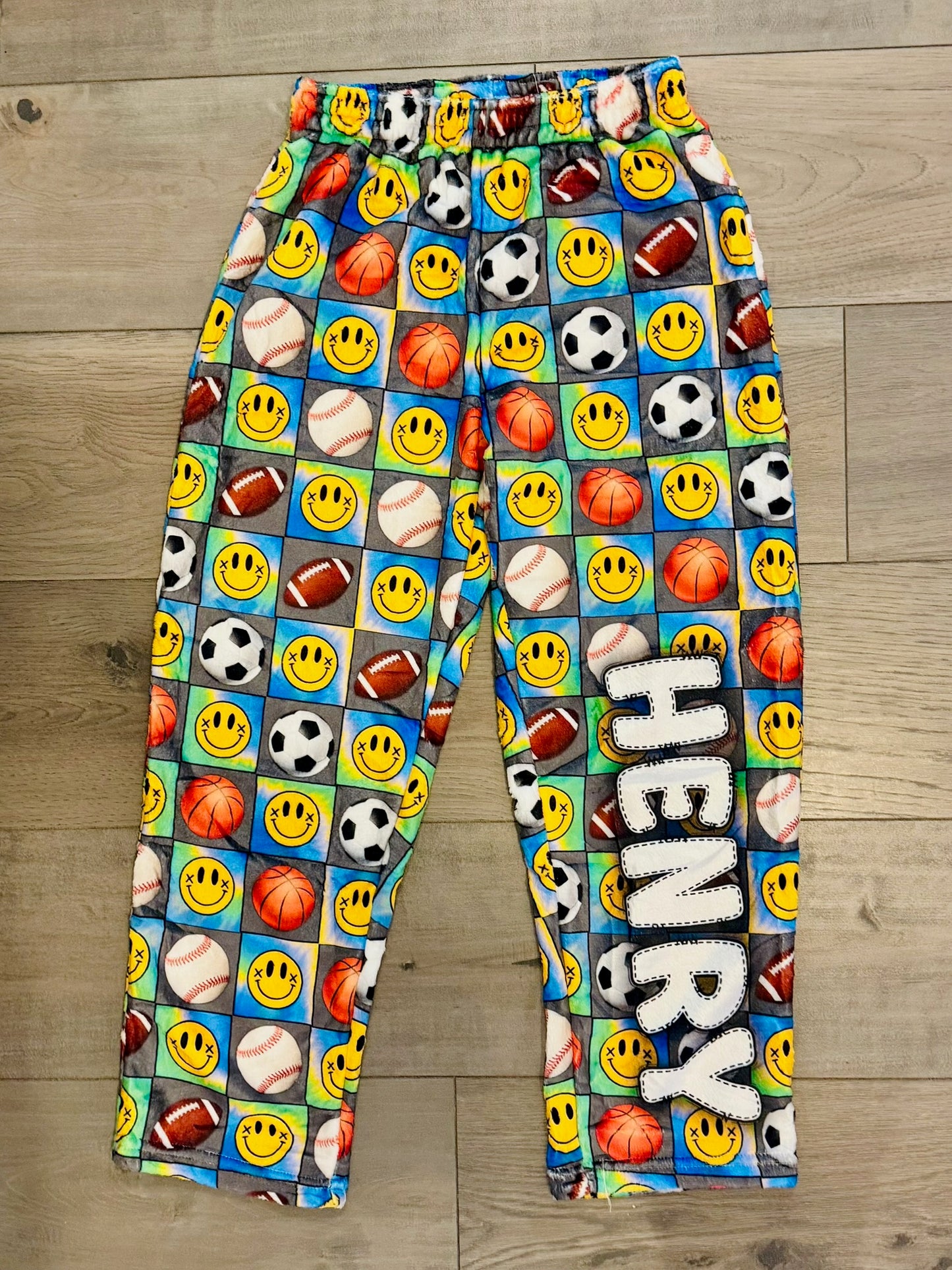 Custom Fuzzy Pajama Pants | Personalized Plush Lounge Pants for Kids & Adults