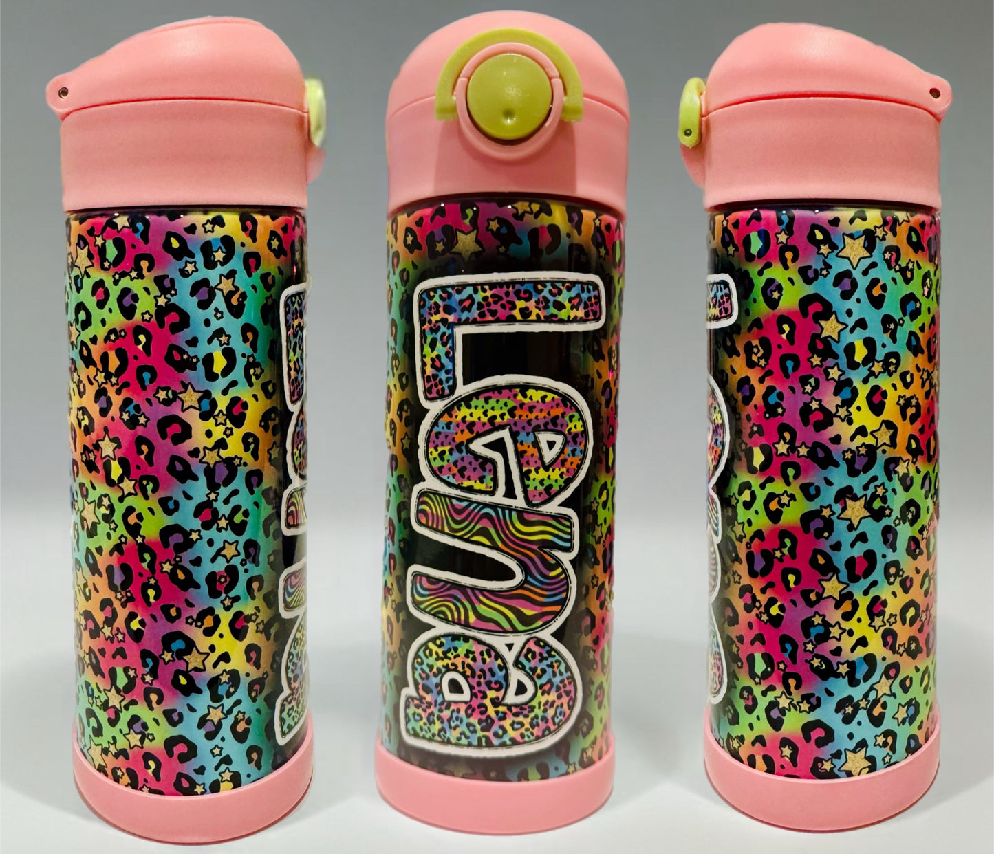 Personalized 12oz Leakproof Kids Tumbler | Custom Name Water Bottle for School & Camp