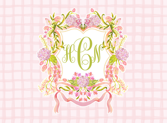 056- plaid floral wreath