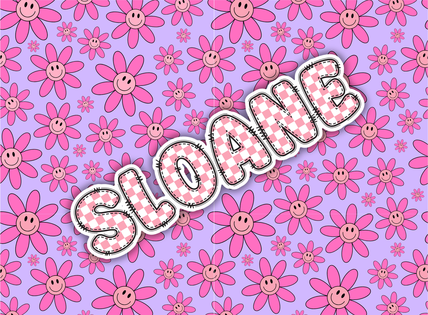 022- pink smiley flowers