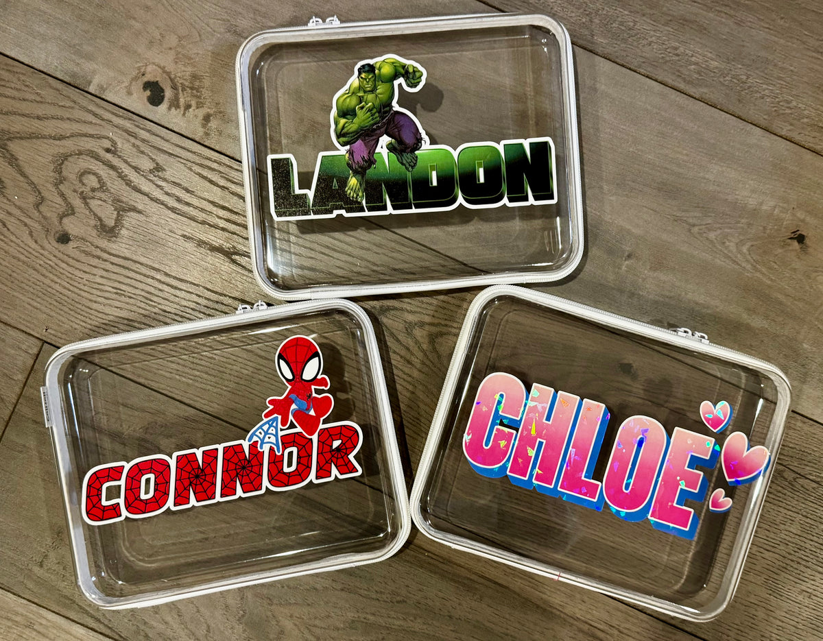 Personalized Clear Grab & Go Organizer