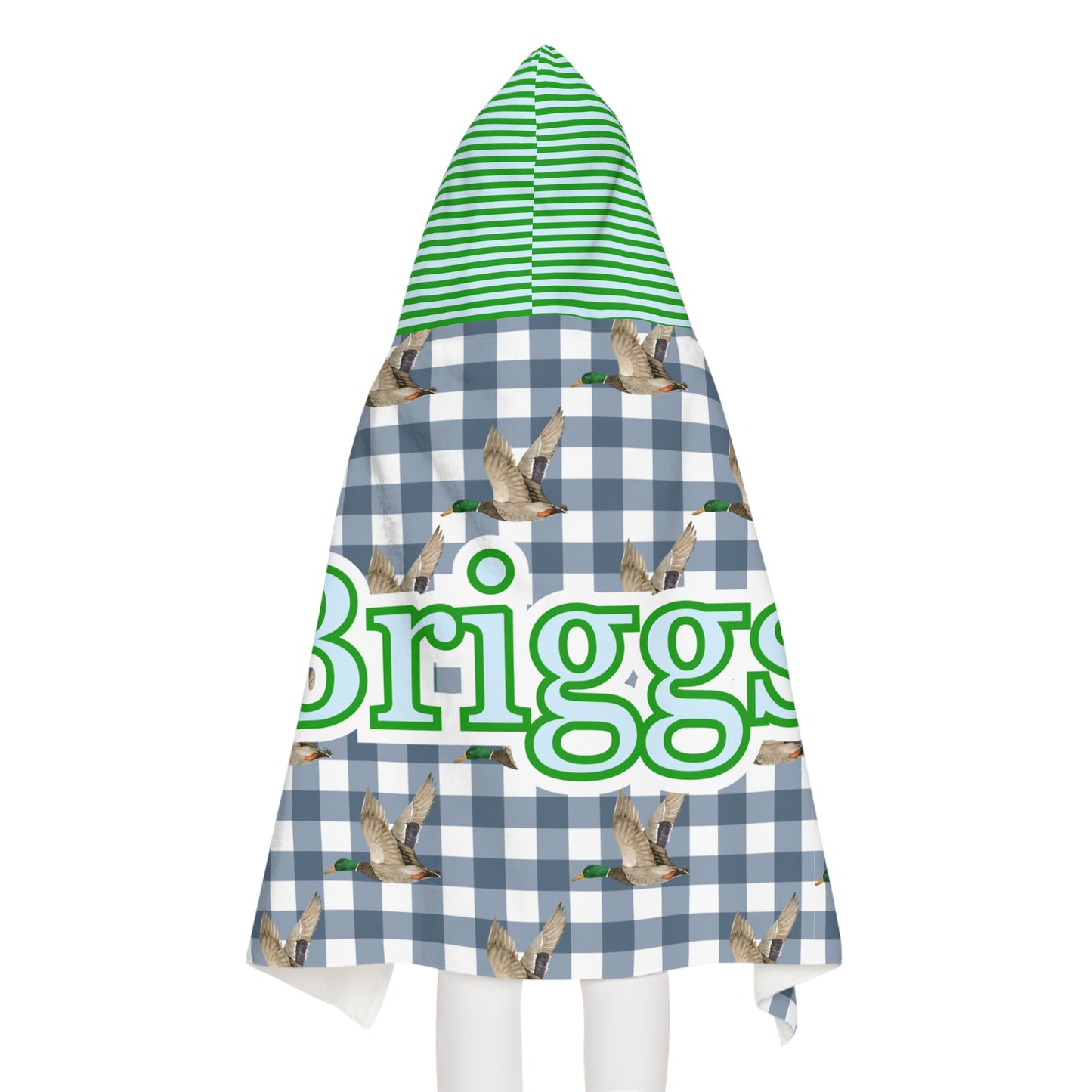 Briggs’ mallard check hooded towel