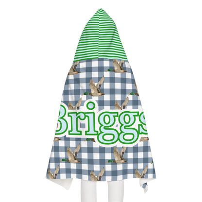 Briggs’ mallard check hooded towel