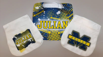 Personalized Bib & Burp Cloth Set | Custom Baby Gift