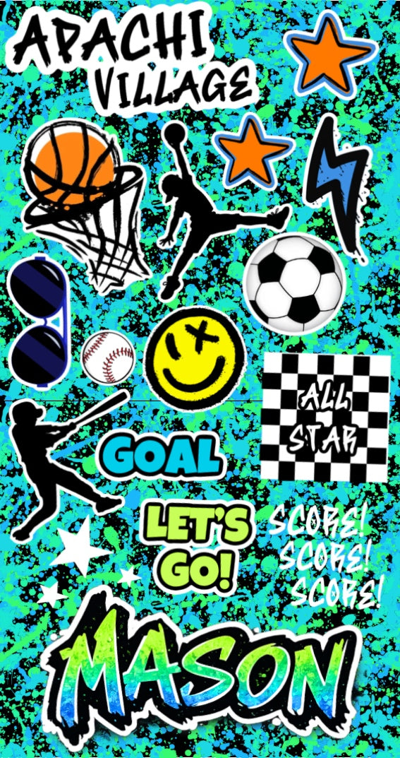 Custom Camp Sticker Sheet
