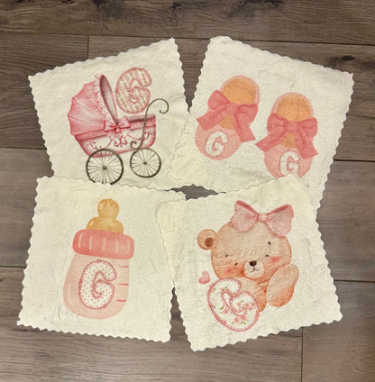 Set of 4 washcloths