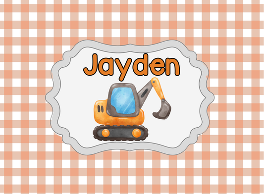 046- gingham excavator