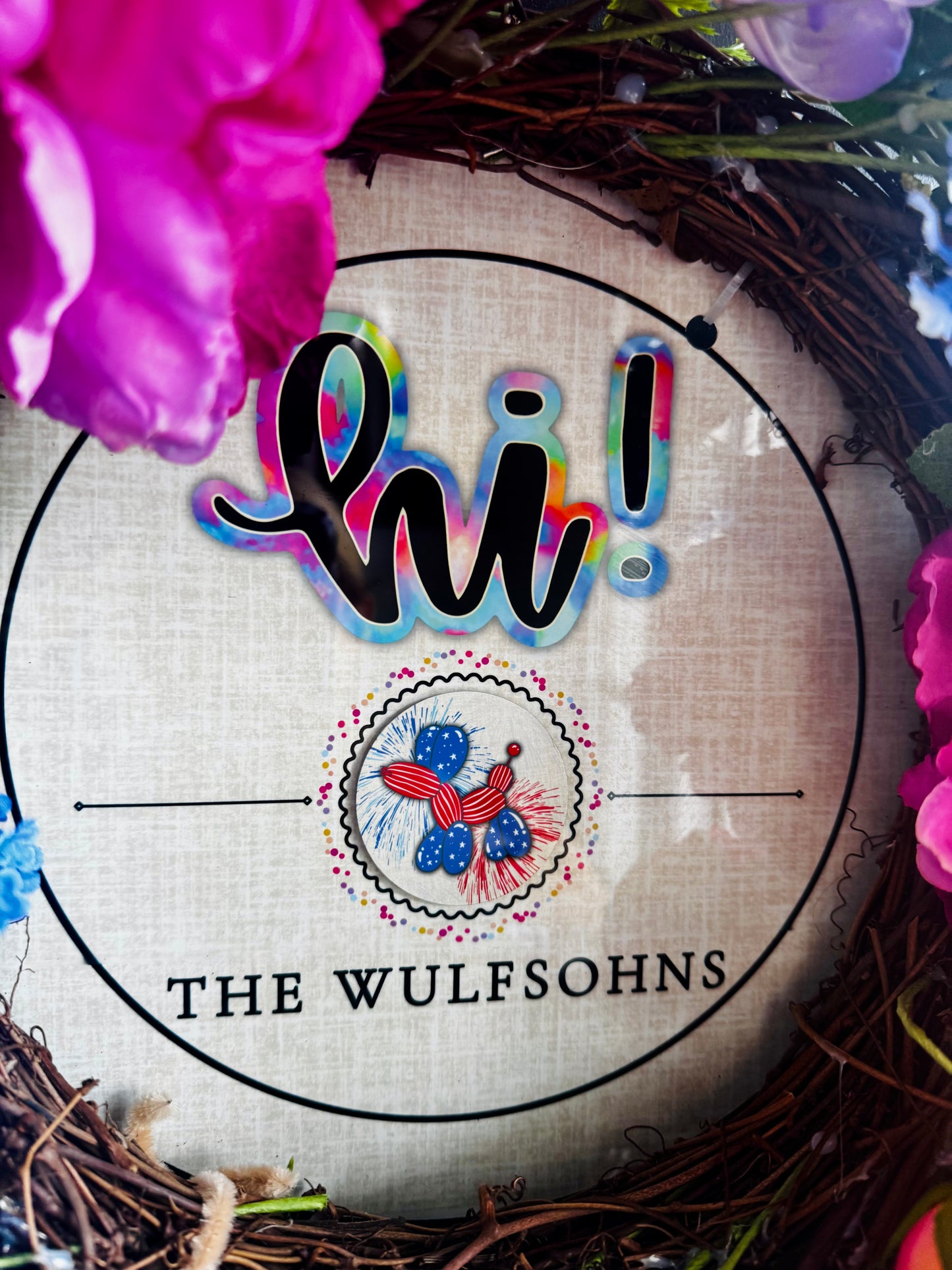 Interchangeable Door Sign | Personalized Door Sign with Magnetic Seasonal Inserts