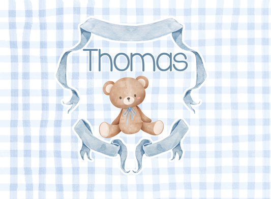 048- blue teddy bear
