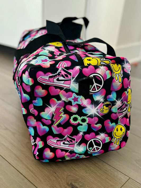 Custom duffle bag