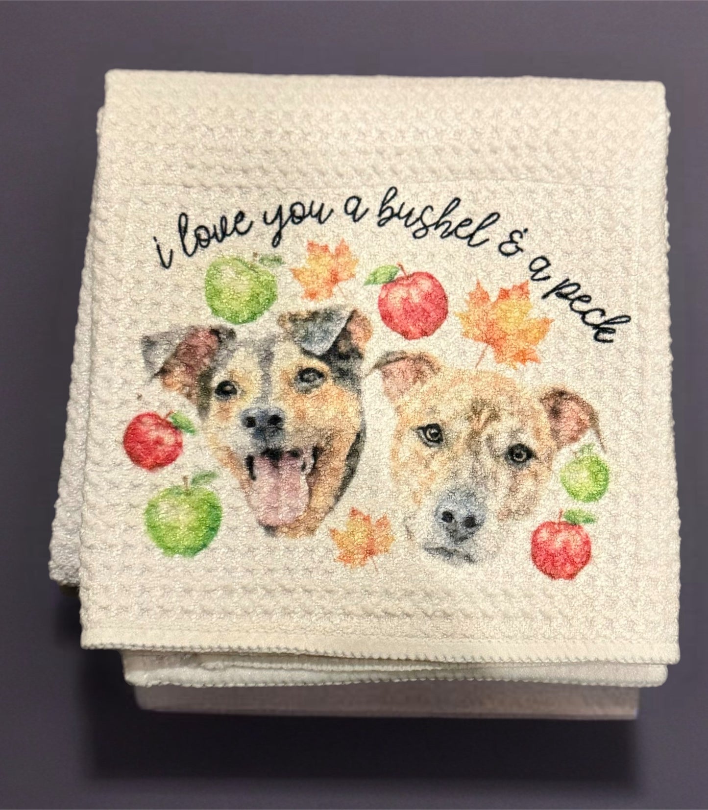 Custom face kitchen towels