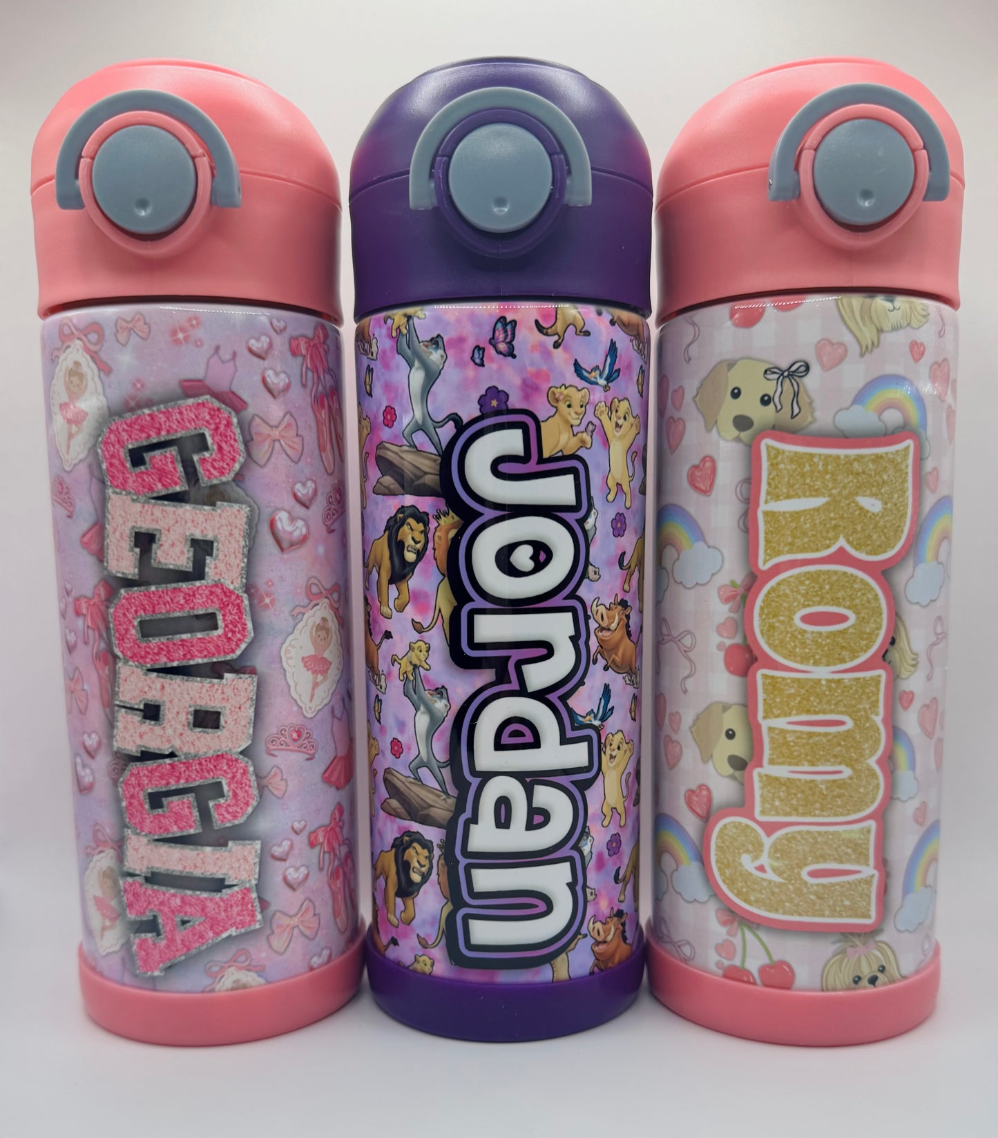 Personalized 12oz Leakproof Kids Tumbler | Custom Name Water Bottle for School & Camp