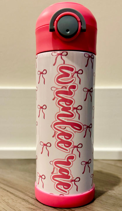 Personalized 12oz Leakproof Kids Tumbler | Custom Name Water Bottle for School & Camp