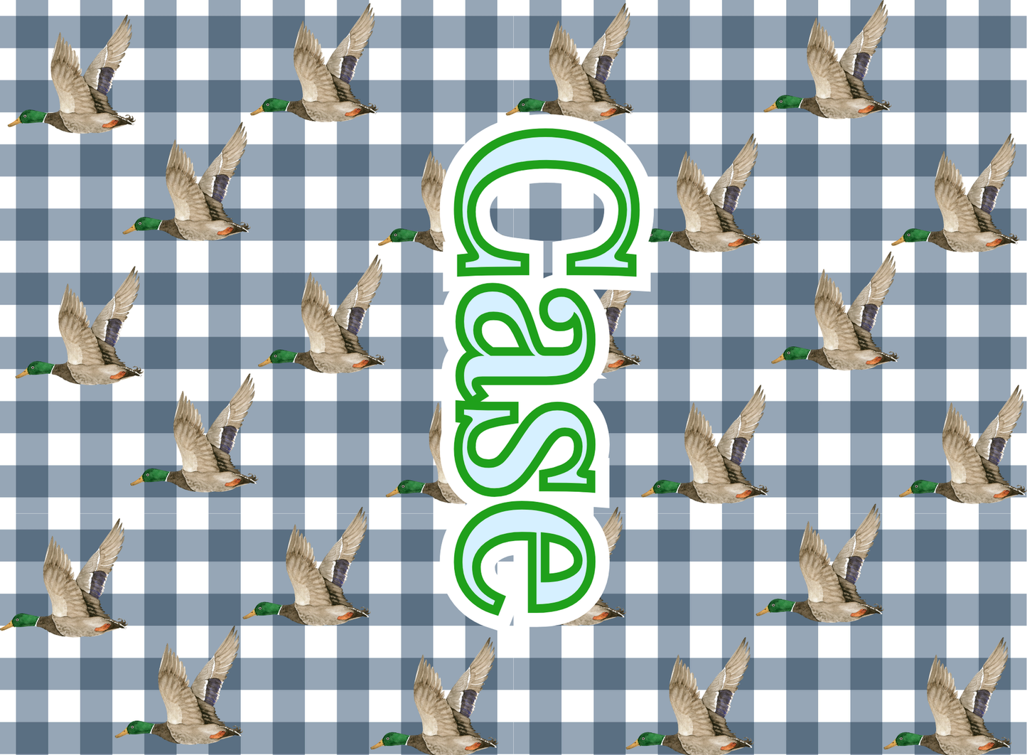 063- gingham mallards