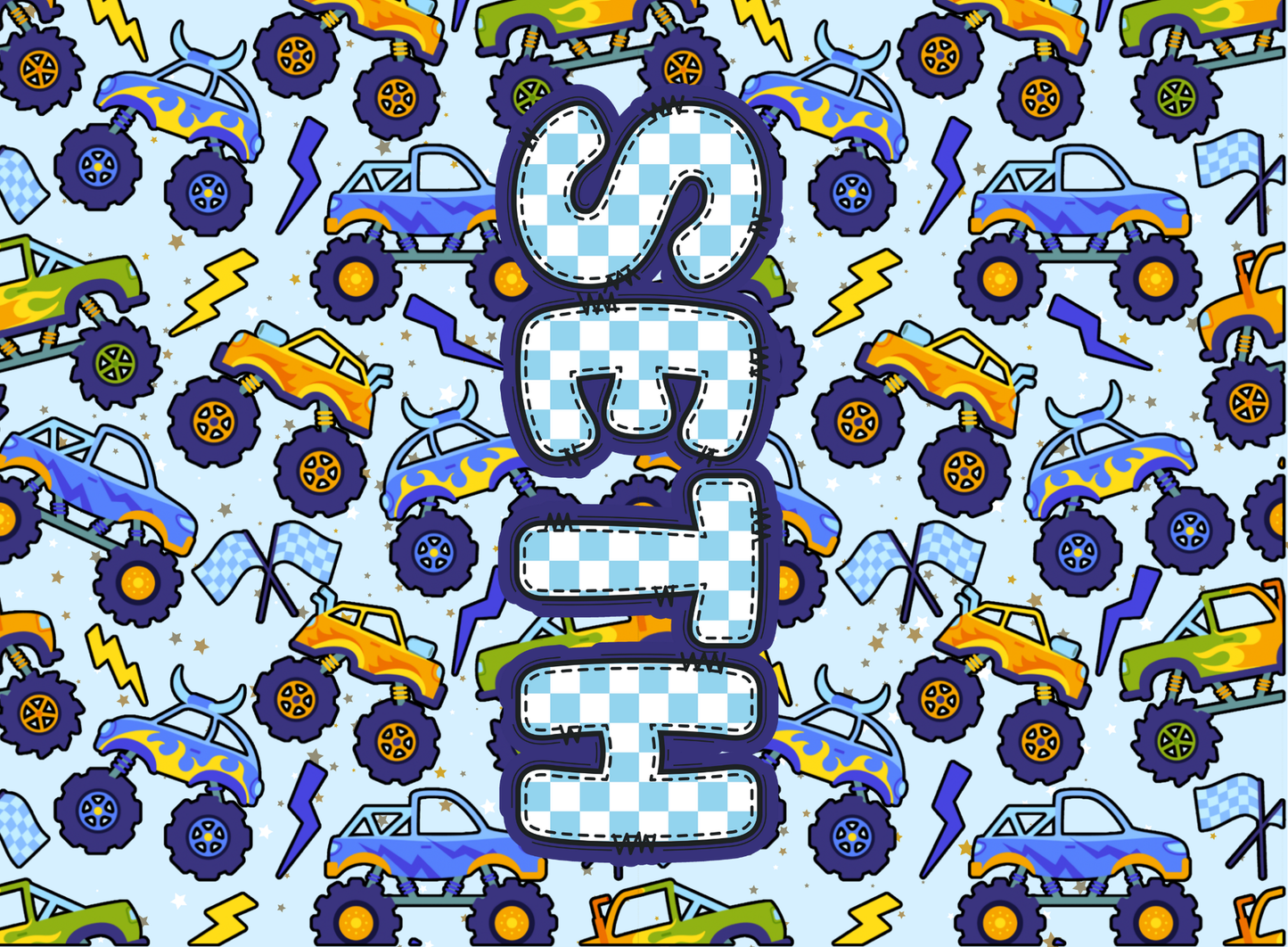 010- blue monster trucks