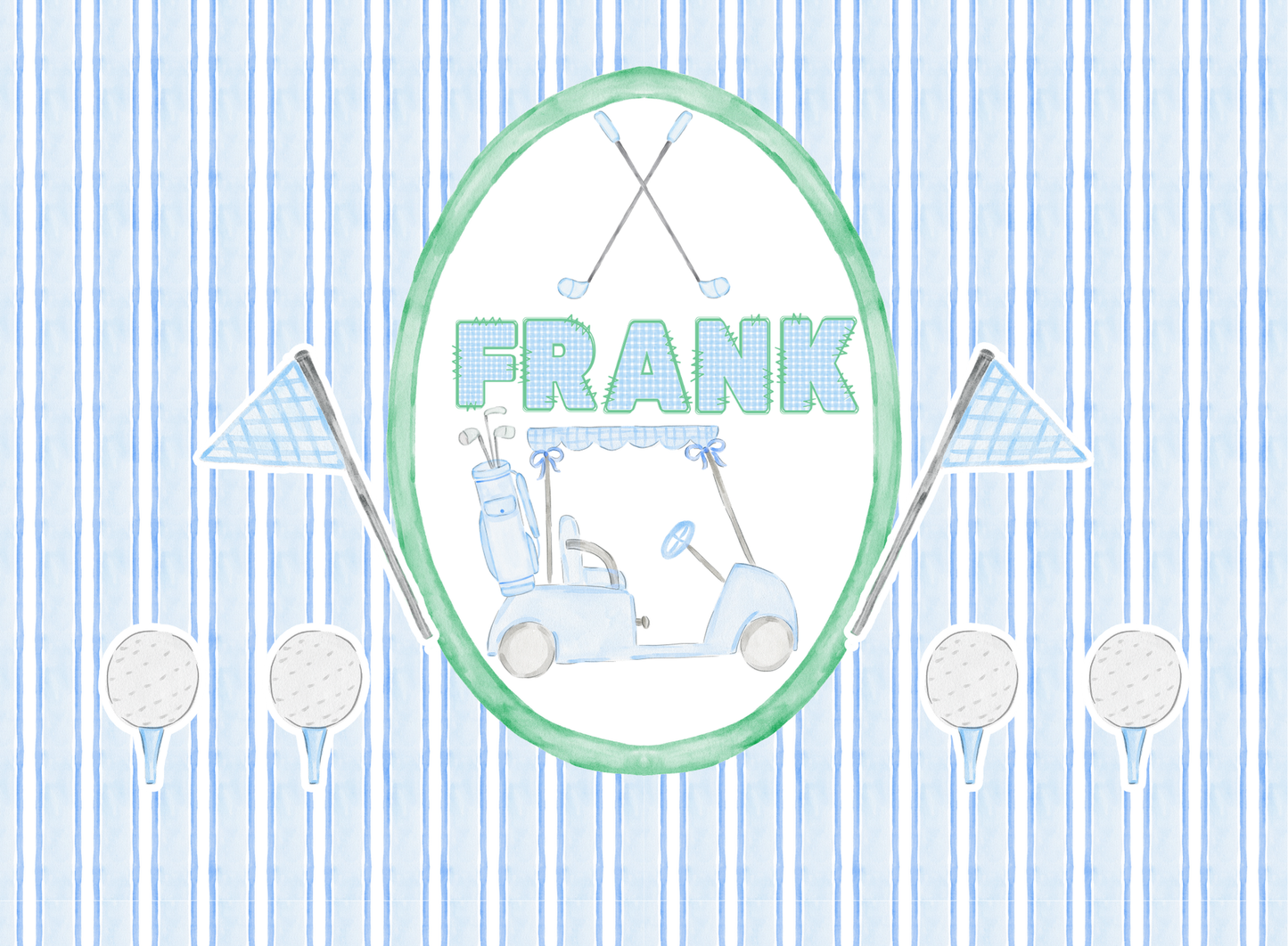 060- pastel golf cart