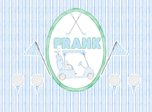 060- pastel golf cart