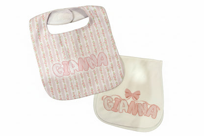 Personalized Bib & Burp Cloth Set | Custom Baby Gift
