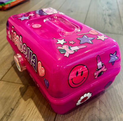 Personalized STICKERED Caboodle | Custom Storage Case