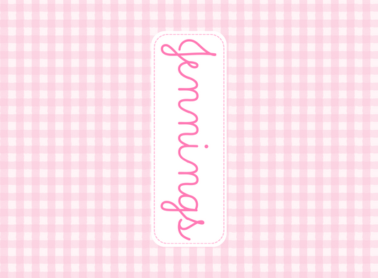 097- pink gingham