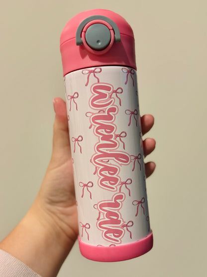 Personalized 12oz Leakproof Kids Tumbler | Custom Name Water Bottle for School & Camp