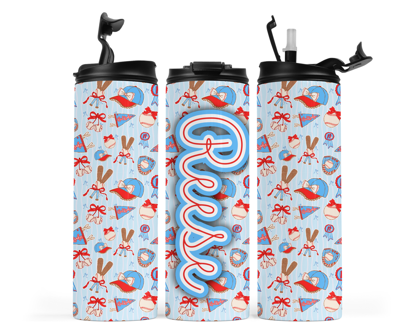 Northbrook Action Baseball Personalized 20oz Sports Water Bottle