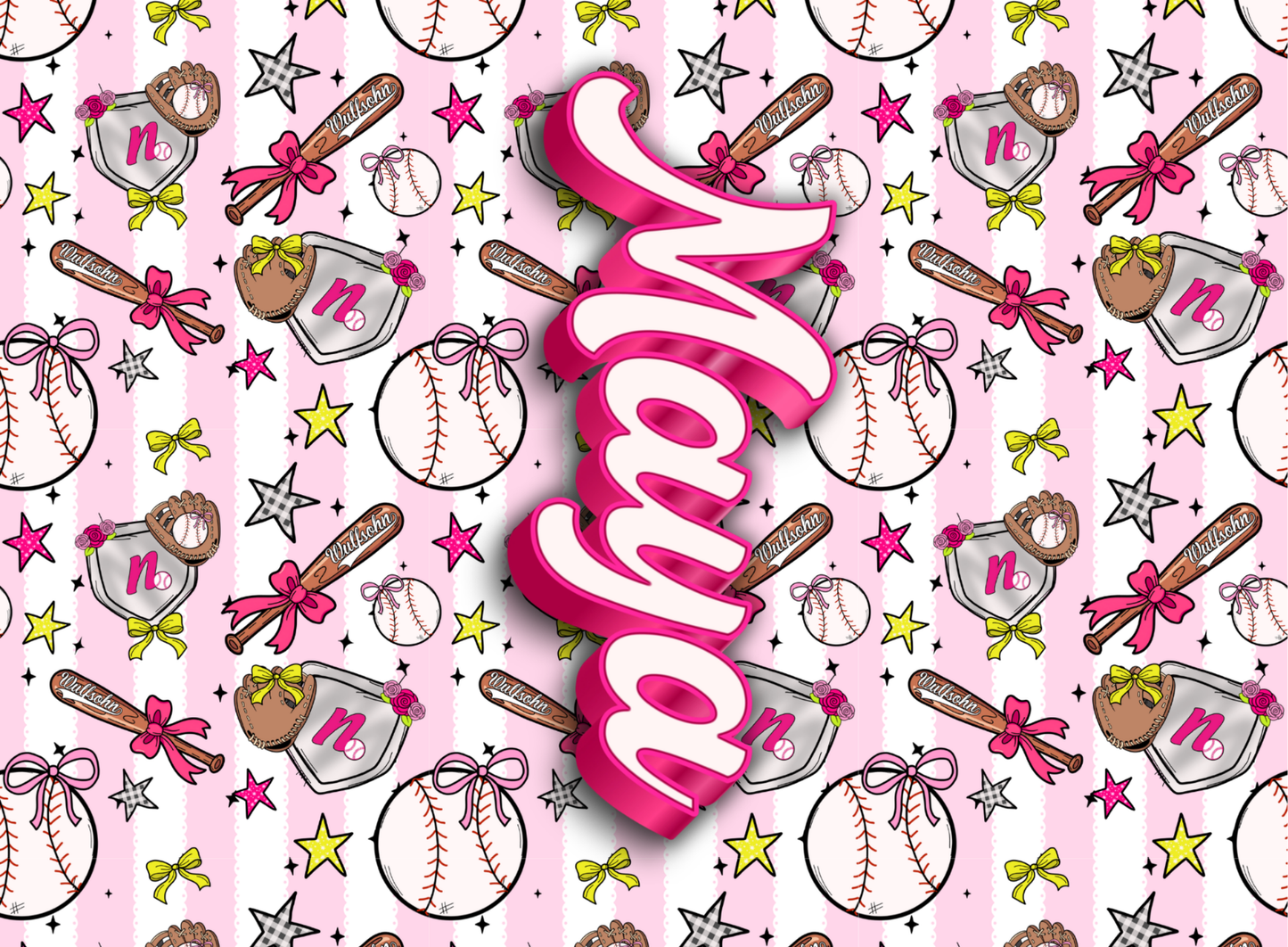 Personalized Baseball Bag Tag | Custom Player Backpack Tag with Mini Bat Charm | Sports Gear Tag
