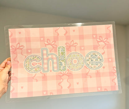 Double-Sided Wipeable Placemat — Custom Design + Activity Side