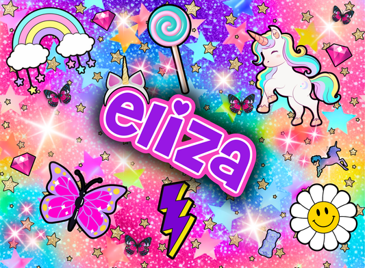 004- rainbow star collage
