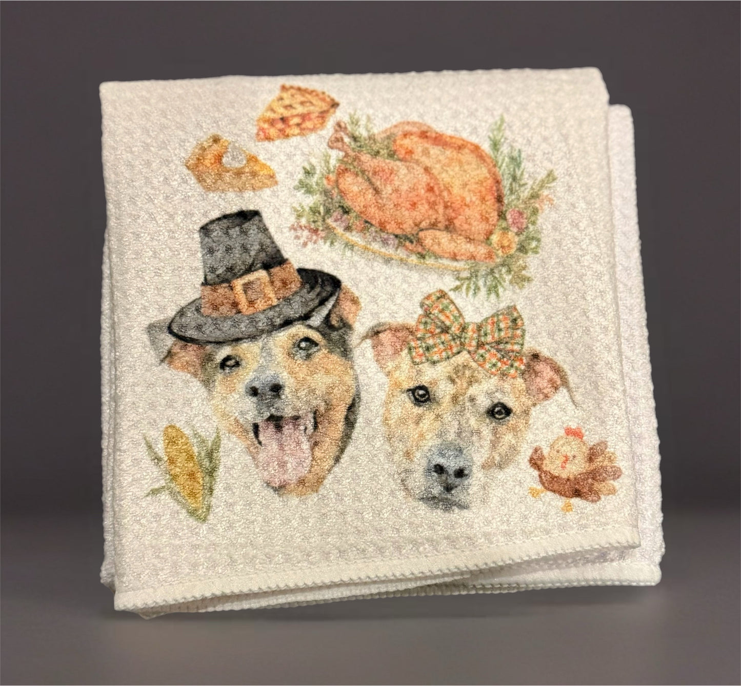 Custom face kitchen towels