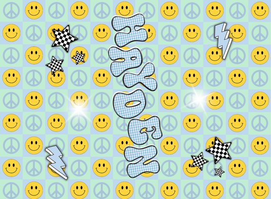 170- teal groovy smiles