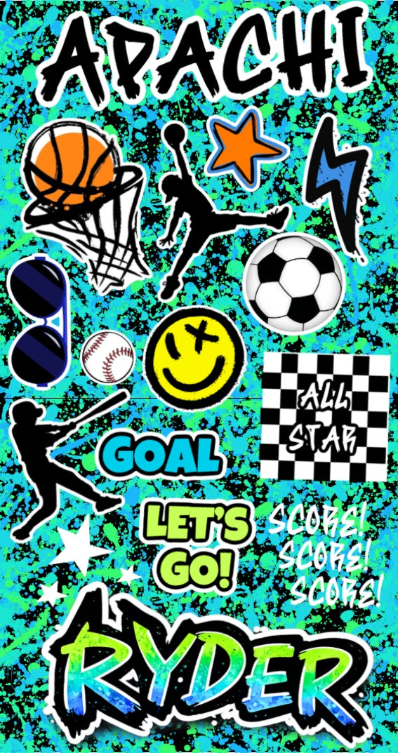 Custom Camp Sticker Sheet