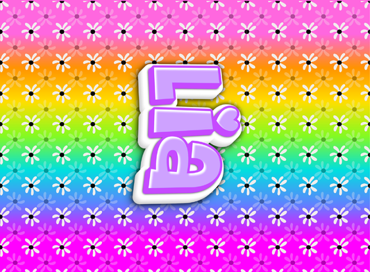 089- rainbow daisies