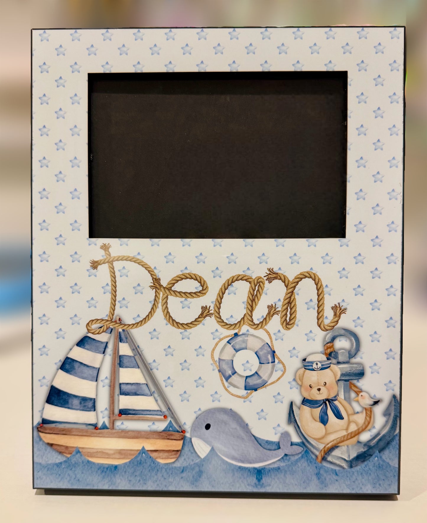 Custom 5x7 Photo Frame in 8x10 Size – Personalized Picture Frame with Top or Centered Photo Placement