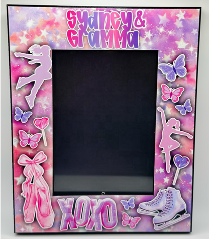 Custom 5x7 Photo Frame in 8x10 Size – Personalized Picture Frame with Top or Centered Photo Placement